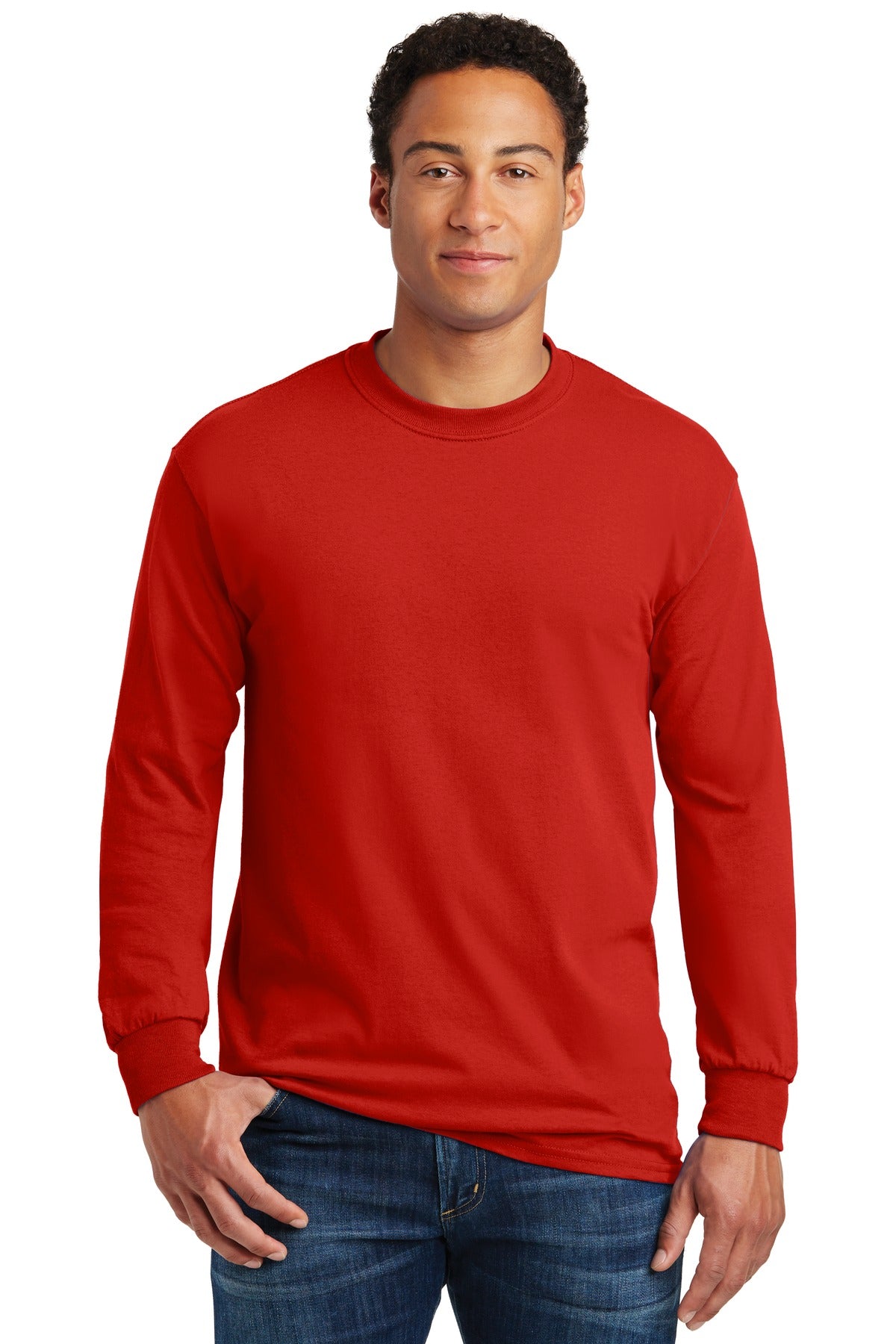 Heavy CottonTM 100% Cotton Long Sleeve T-Shirt. 5400