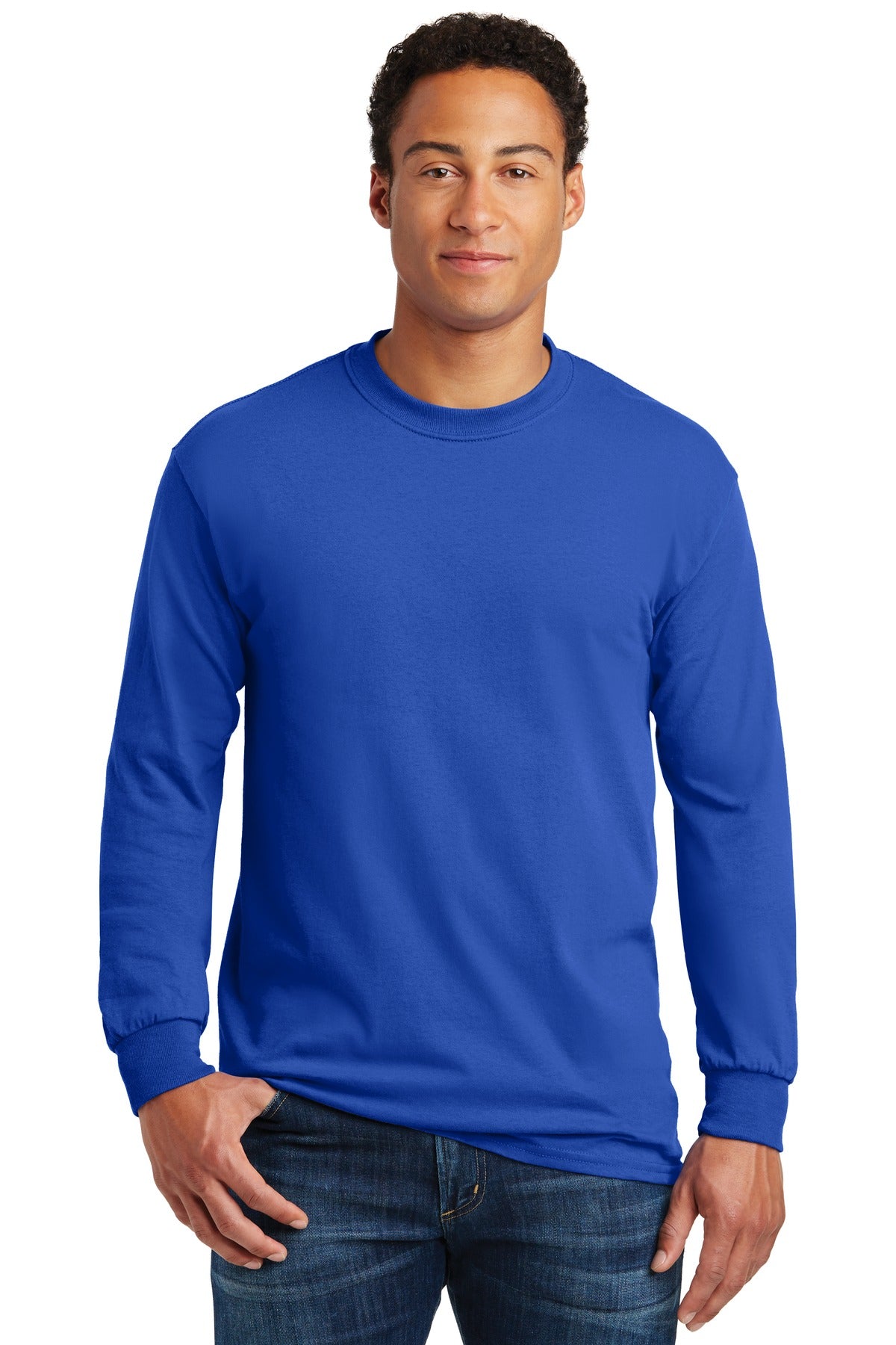 Heavy CottonTM 100% Cotton Long Sleeve T-Shirt. 5400